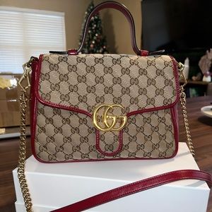 Gucci GG Canvas Marmont Shoulder Bag